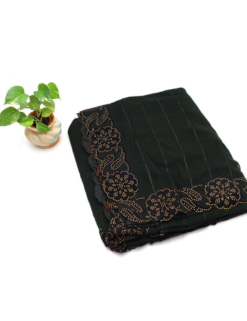 Bottle Green Fancy Georgette Sarees