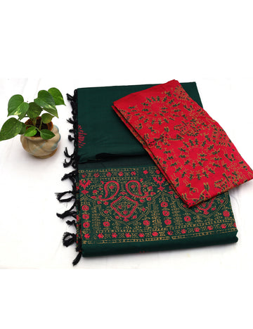 Bottle green South Cotton Sarees
