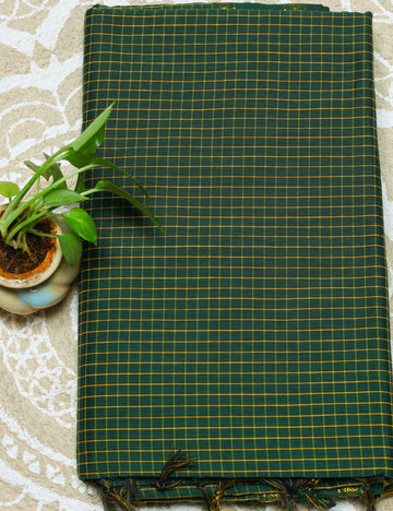 Bottle Green Muthukattam Cotton Sarees