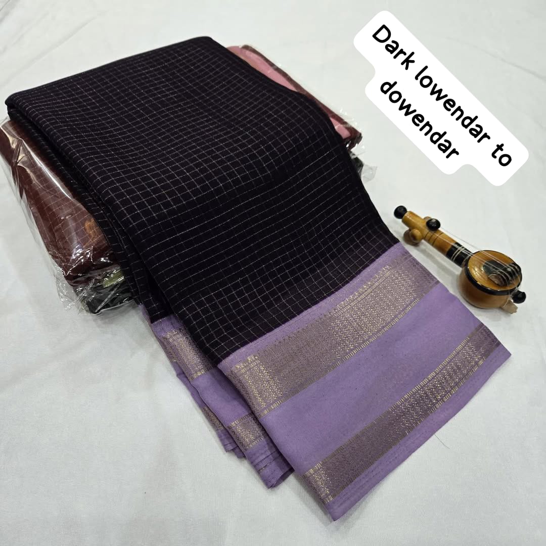 Premium Mysore Silk Checked Sarees