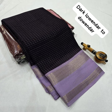 Premium Mysore Silk Checked Sarees