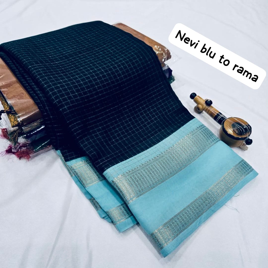 Premium Mysore Silk Checked Sarees