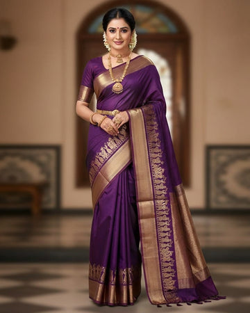 Pallaku Design Semi Kanjipuram Soft Silk Sarees