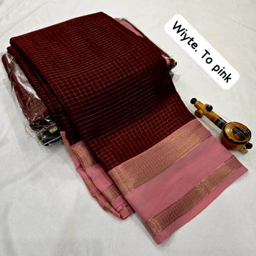 Premium Mysore Silk Checked Sarees