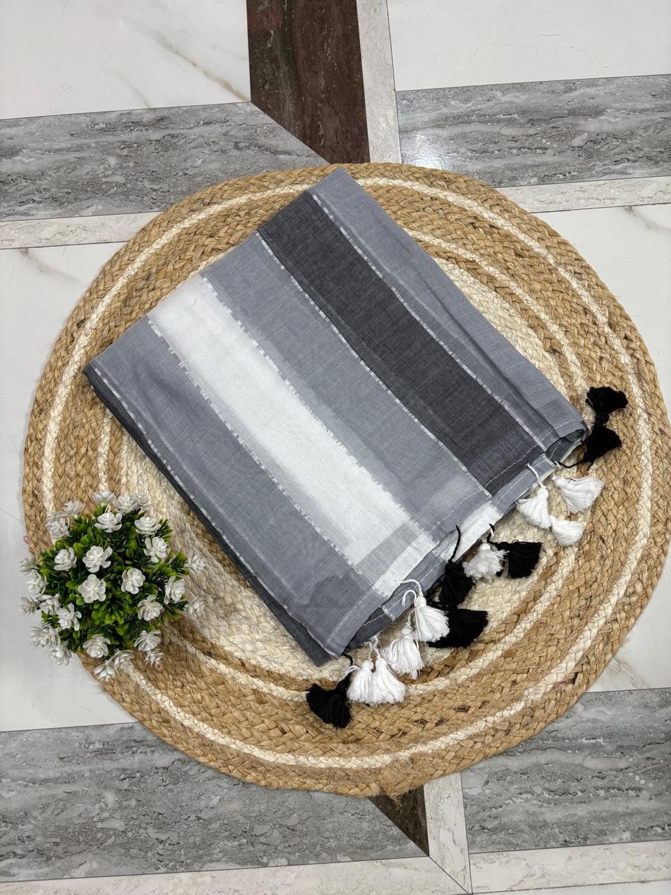 Premium Linen Cotton Sarees