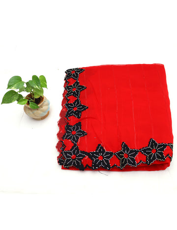 Red Fancy Georgette Sarees