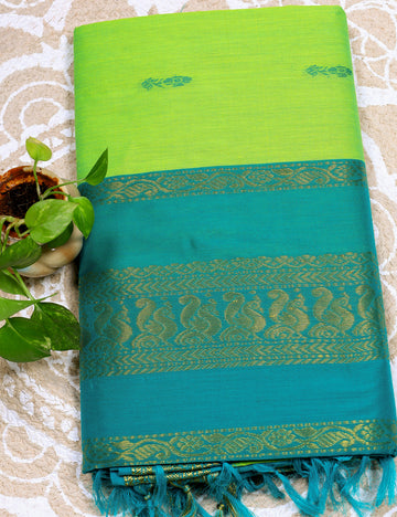 Green Kalyani Cotton Sarees