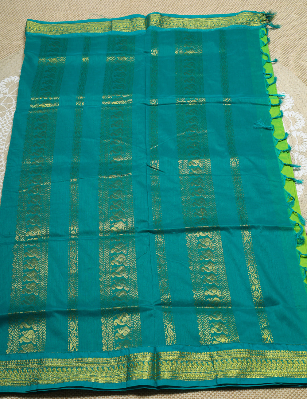 Green Kalyani Cotton Sarees
