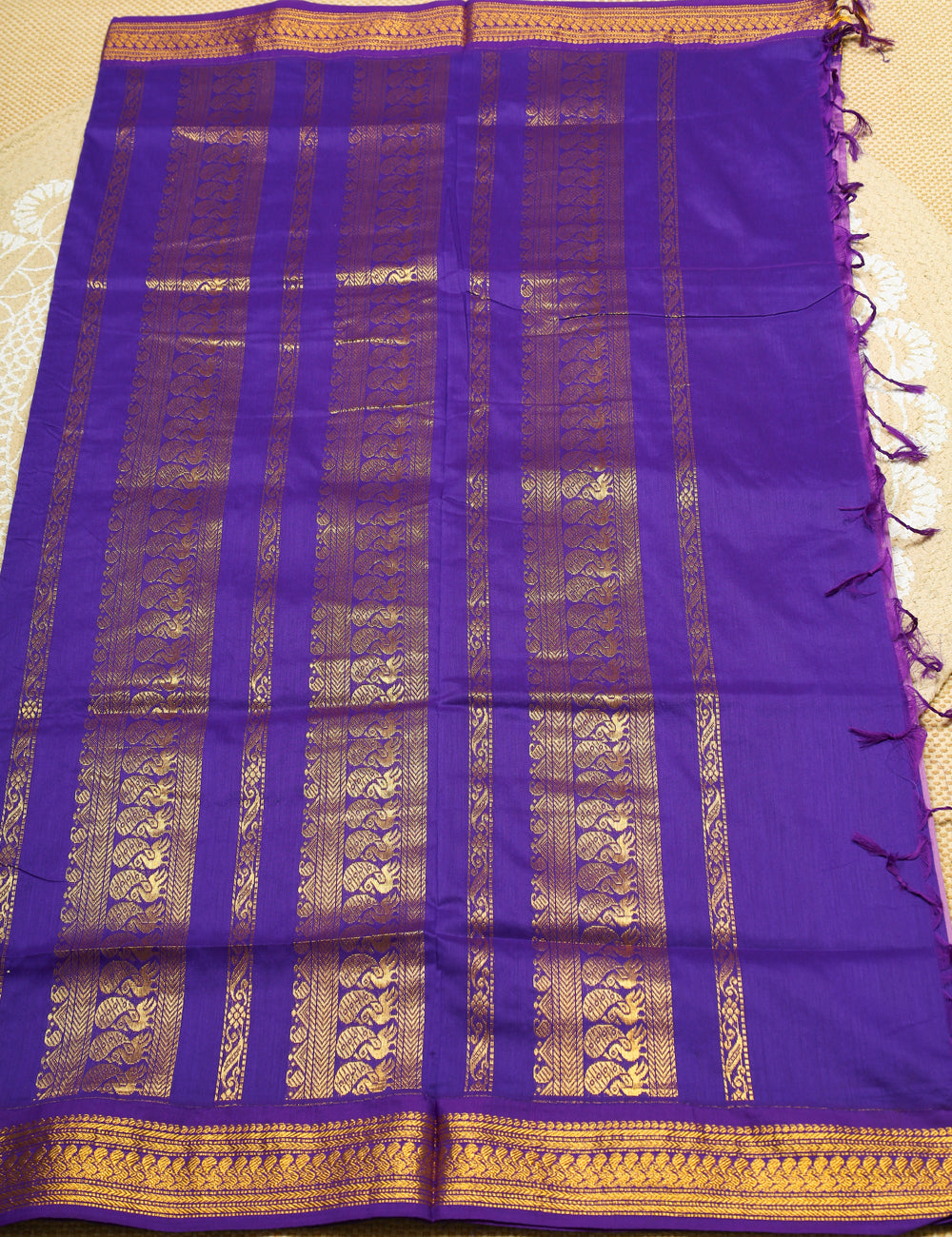 Purple With Blue Kalyani Cotton Sarees