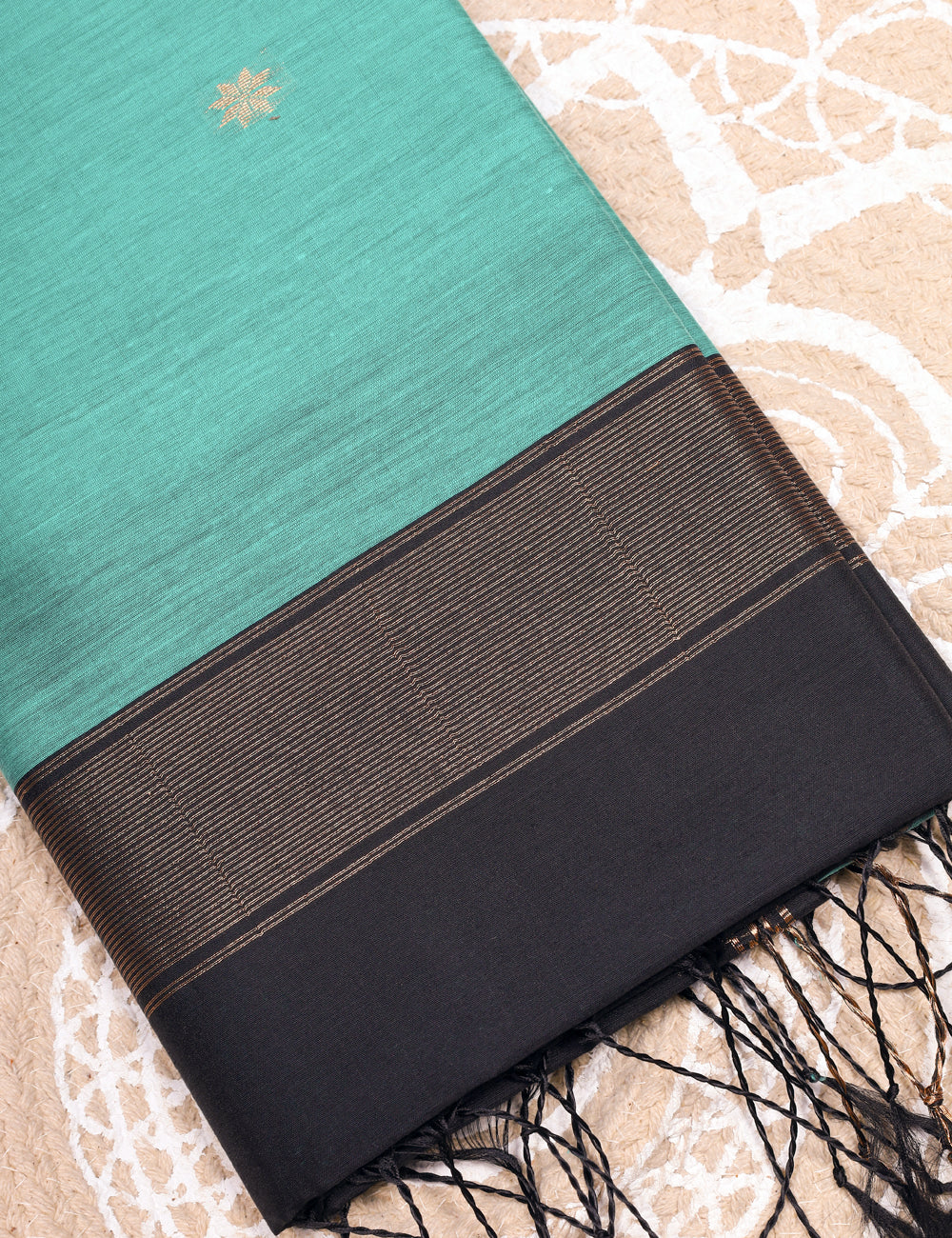 Ramar Blue With Black Makeshwari Silk Cotton Sarees