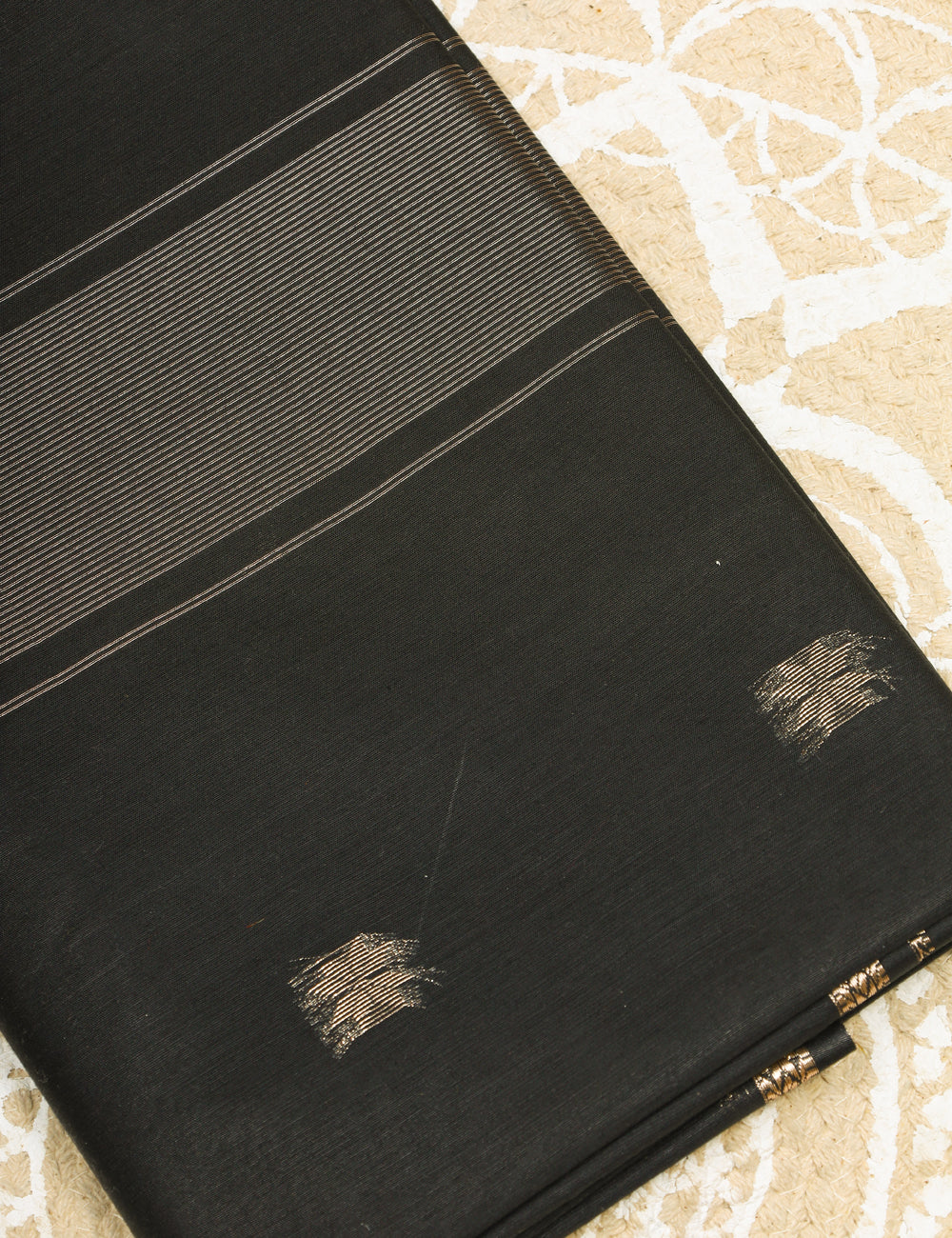 Black Makeshwari Silk Cotton Sarees