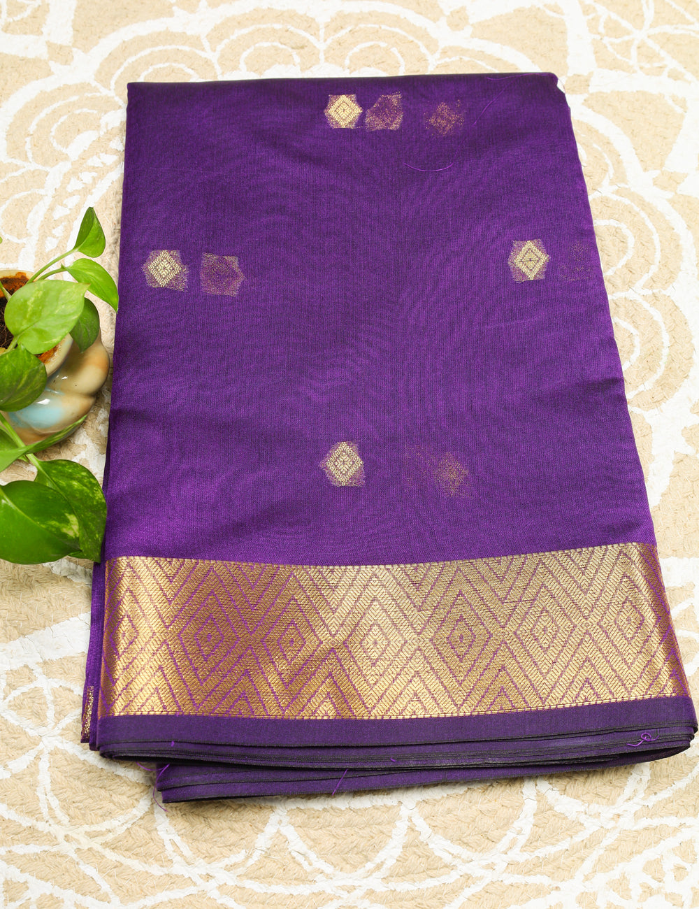 Purple Banarasi Tissue Silk Sarees
