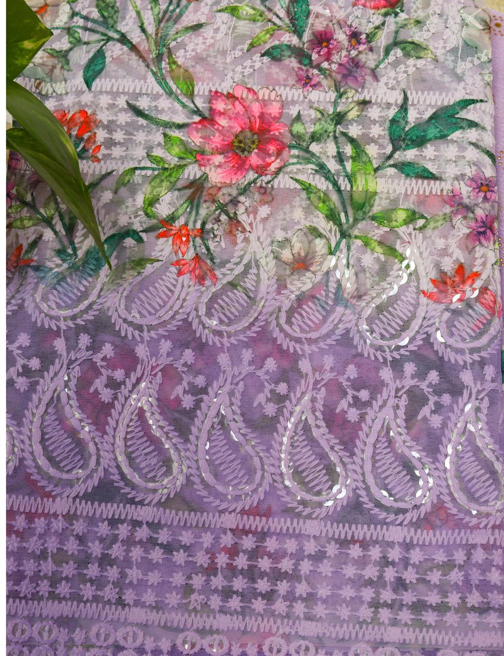Purple Fancy Chiffon Sarees
