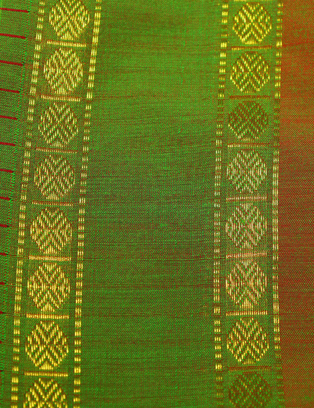 Leaf Green Muthukattam Cotton Sarees