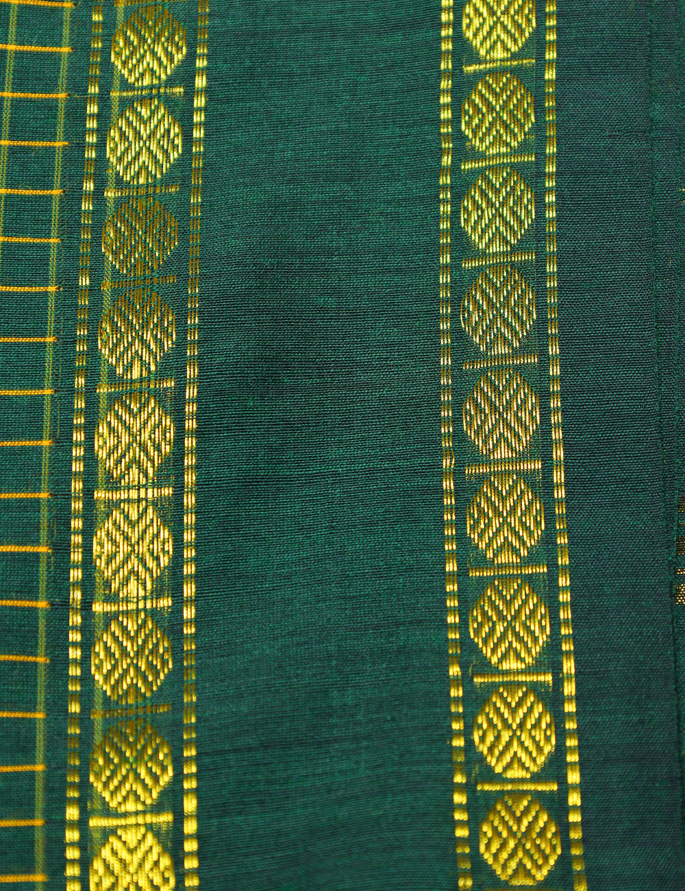 Bottle Green Muthukattam Cotton Sarees