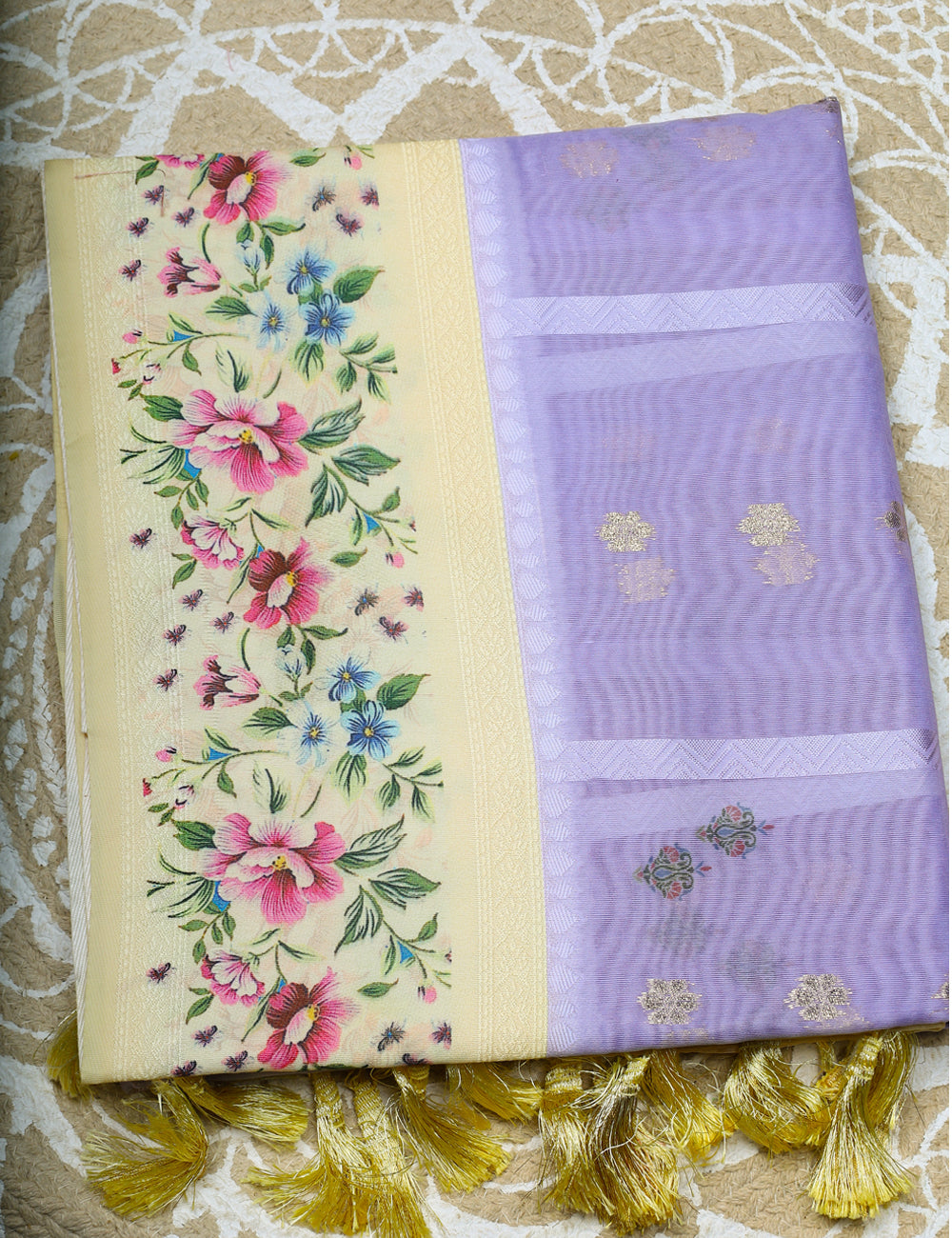 Purple Fancy Linen Silk Sarees
