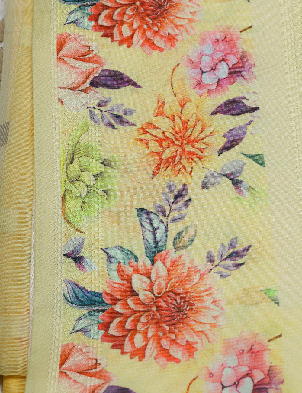 Yellow Fancy Linen Silk Sarees
