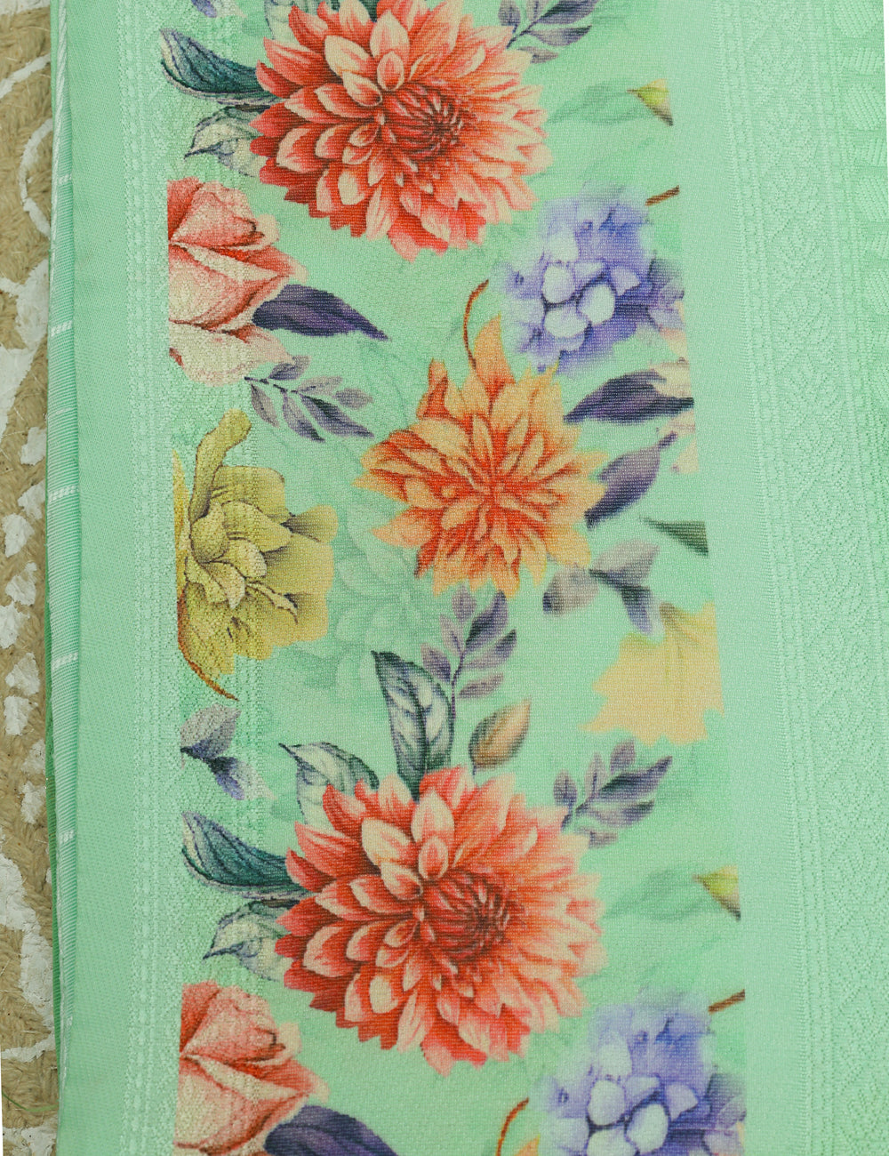 Pista Green Fancy Linen Silk Sarees