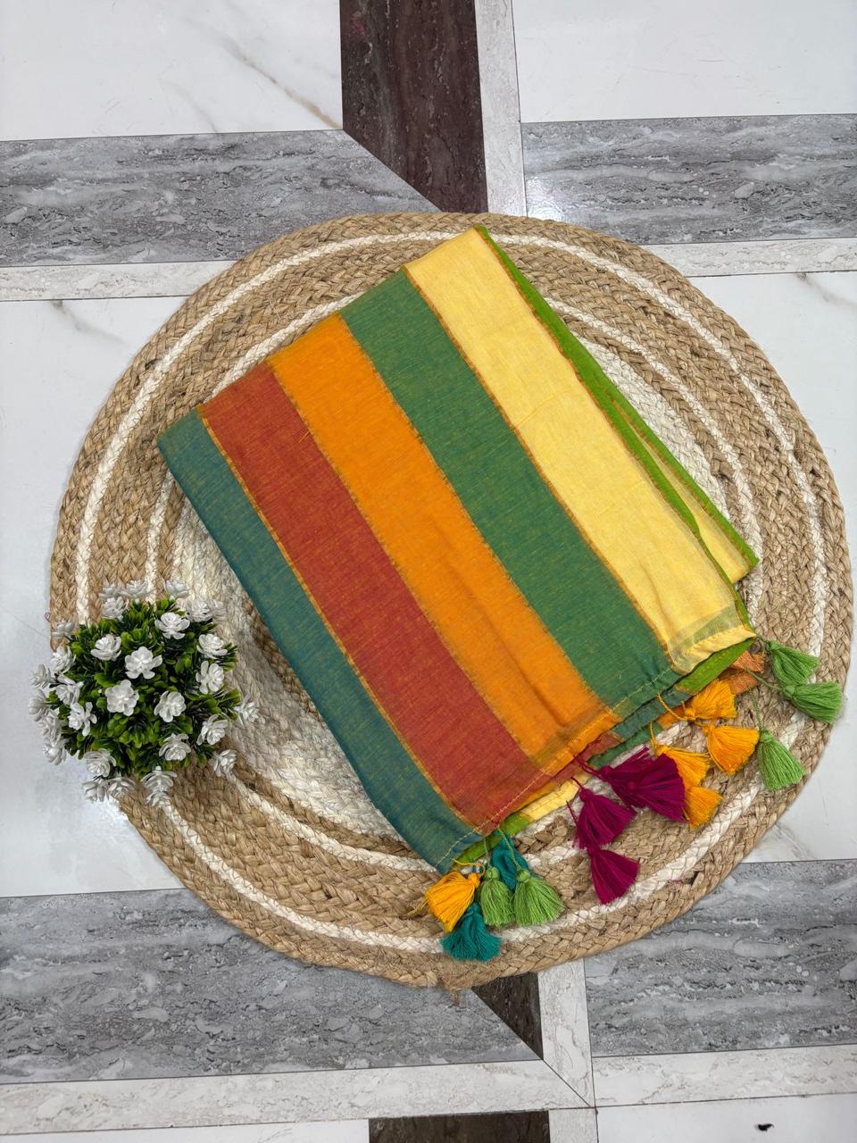 Premium Linen Cotton Sarees